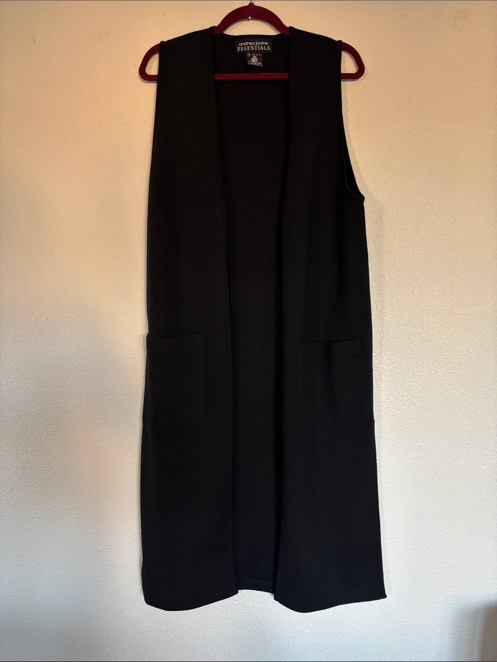 90s Wool longline vest cardigan